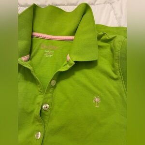 Lilly Pulitzer Lime Green Button Down Shirt - XL